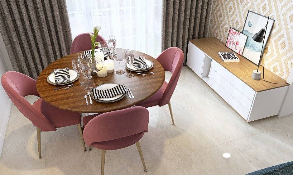 Dining room interior design for 2bhk home design in Pune